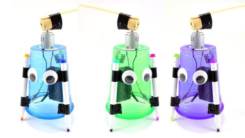 Simple DIY Spin Art Robot for Kids 