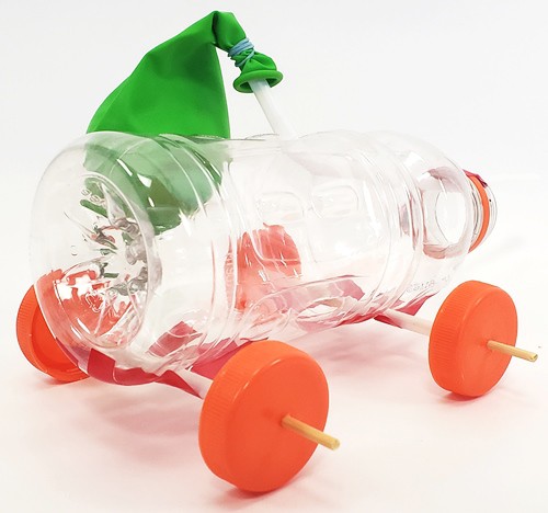 how to make a water bottle car move - Google Search  Balloon cars, Balloon  powered car, Science projects